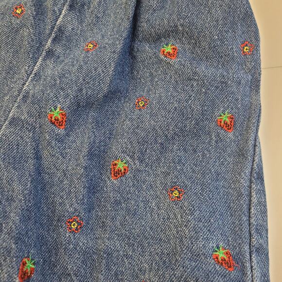 Lot of 3 Toddler Girls 4T Denim Shorts Sonoma Santa Fe Embroidered Vintage Cute! - Picture 4 of 16